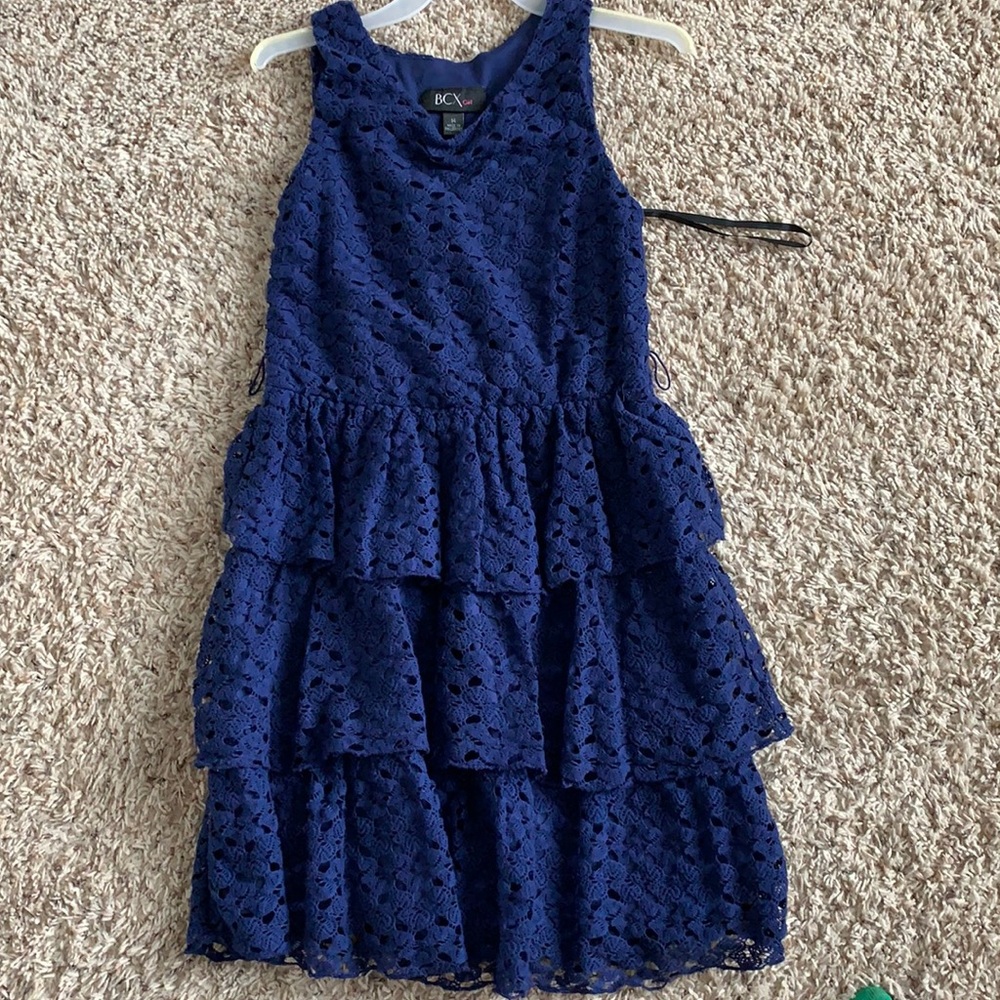 Girls navy blue dress